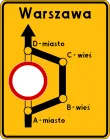 Znak F-8 - objazd w związku z zamknięciem drogi